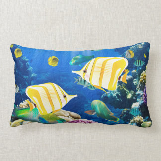 Aquarium Ocean Sea Beach Fish Underwater Photo Lumbar Pillow
