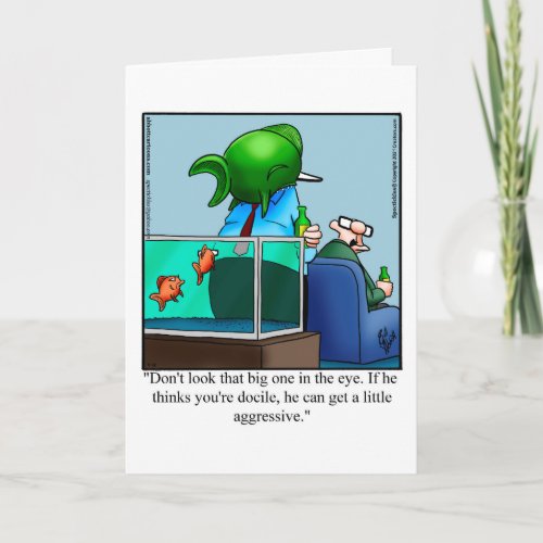 Aquarium Owners Humor Blank Greeting Card
