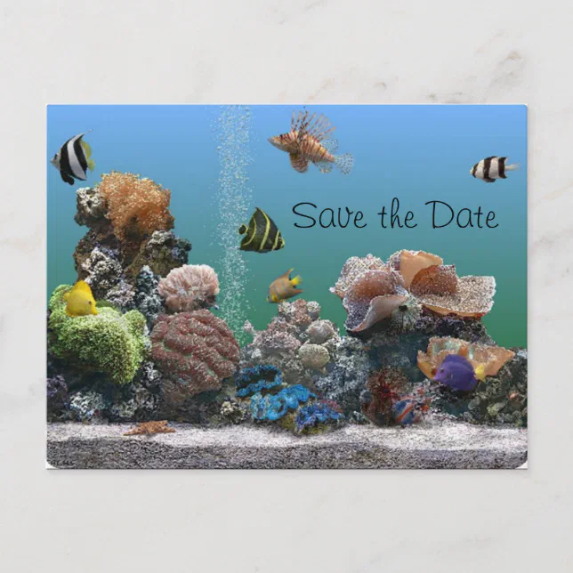 aquarium Save the Date Announcement Postcard | Zazzle