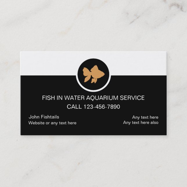 Aquarium Service Business Cards (Front)