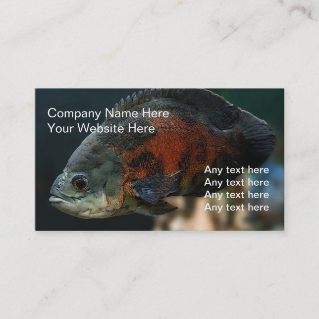 Aquarium Service Business Cards (Front)