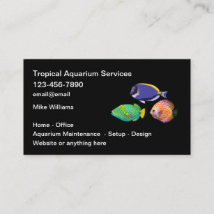Aquarium Service Marine Biologist Business Card
