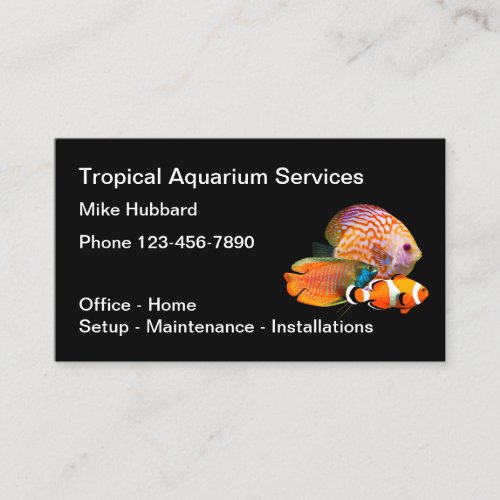 Aquarium Services Professional Business Card