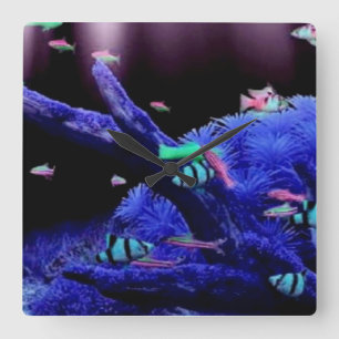 Aquarium Square Wall Clock
