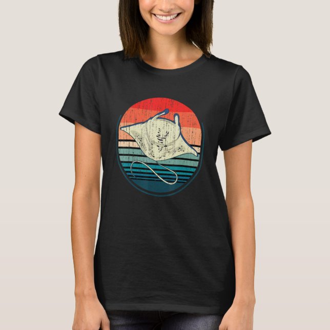 Aquarium Stingray Ocean Animal  Scuba Diver Manta  T-Shirt (Front)
