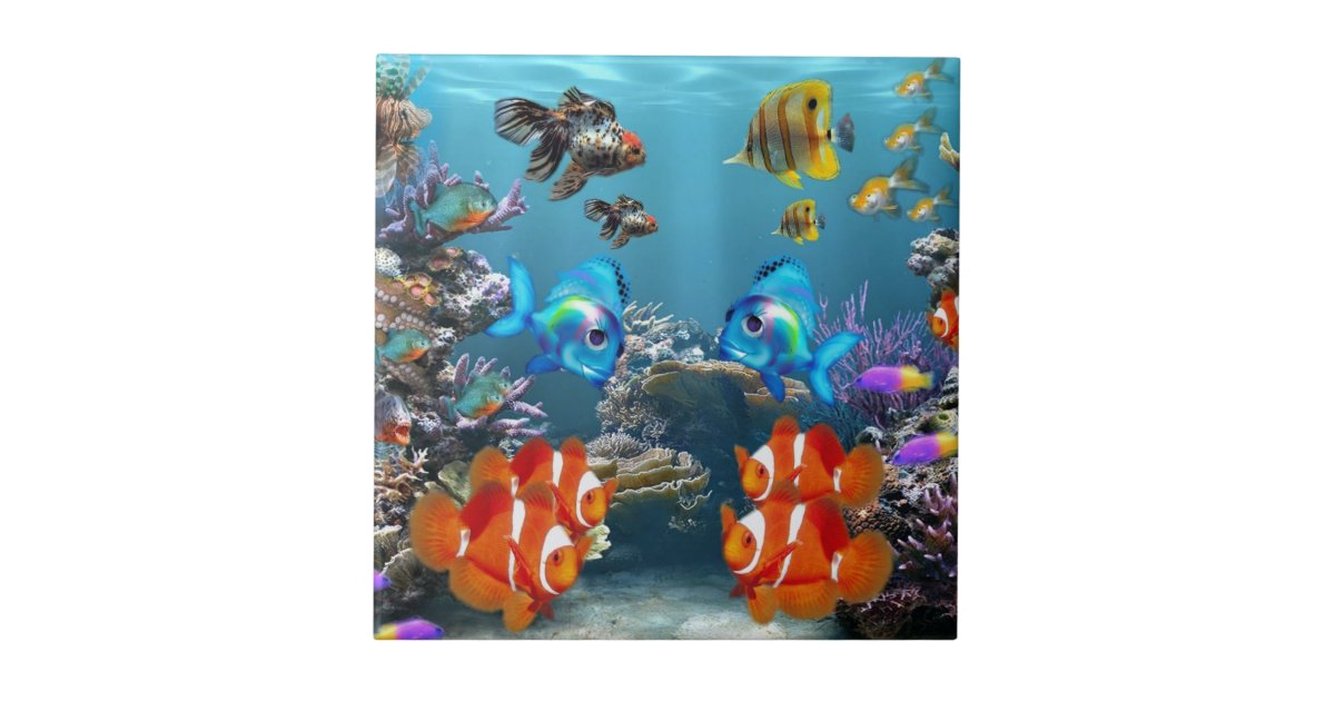 Aquarium Style Ceramic Tile Zazzle