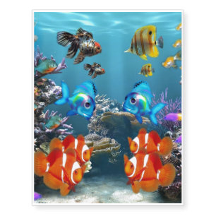 Aquarium Style Temporary Tattoos
