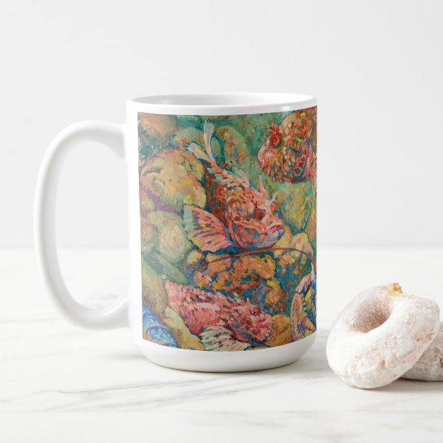 Aquarium | Theo van Rysselberghe Coffee Mug (With Donut)