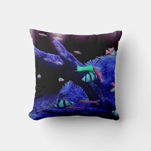 Aquarium Throw Pillow (Front)