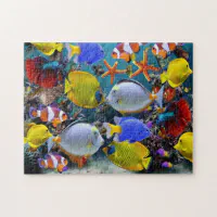 aquarium tropical fish fishing jigsaw puzzle