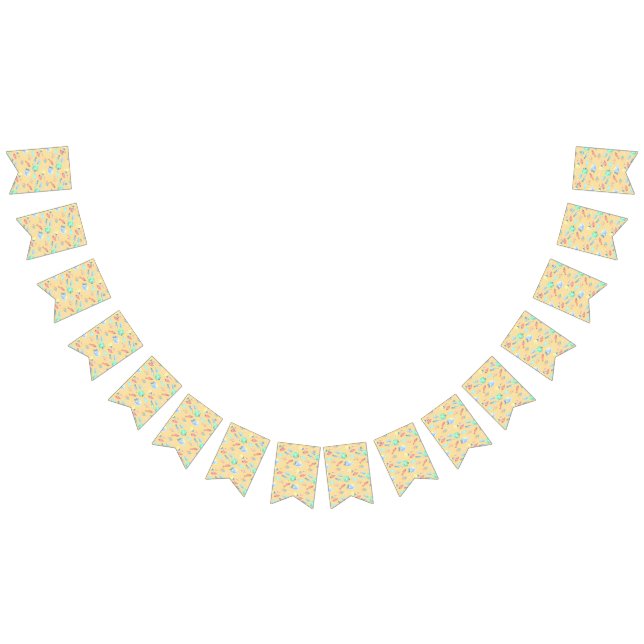 Aquarium - water color fish pattern - yellow bunting flags (All)