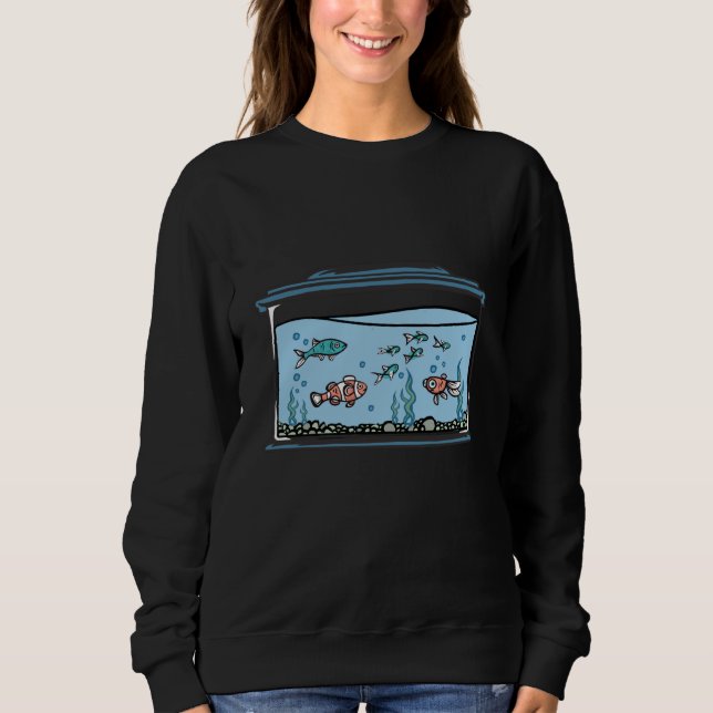 Aquarium with fish and aquatic plants aquarium Gol Sweatshirt (Front)