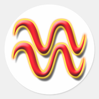 Aquarius #1 classic round sticker