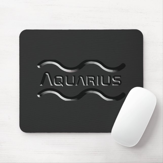 AQUARIUS, Abstract Design of the Zodiac Sign,  Mouse Pad (With Mouse)