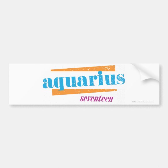 Aquarius Aqua Bumper Sticker (Front)