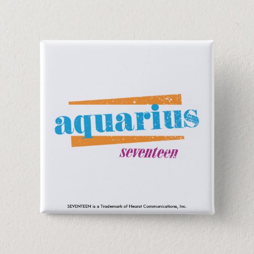 Aquarius Aqua Pinback Button