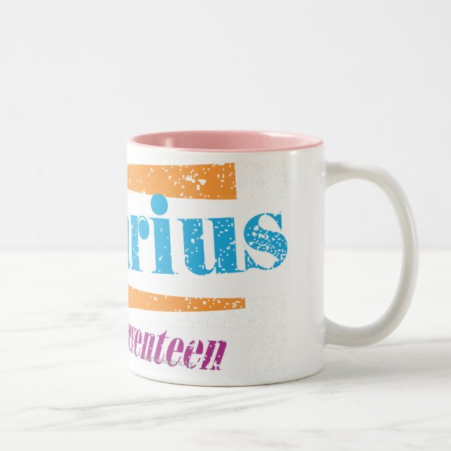 Aquarius Aqua Two-Tone Coffee Mug (Right)
