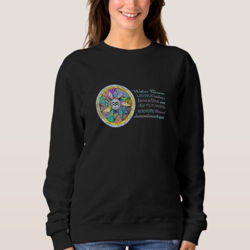 Aquarius Astrological personality traits Mandala Sweatshirt