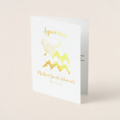 Aquarius Astrology | Personalized Zodiac Sign Foil Card (Front)
