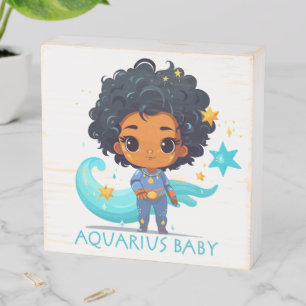 Aquarius Baby 2 Wooden Box Sign