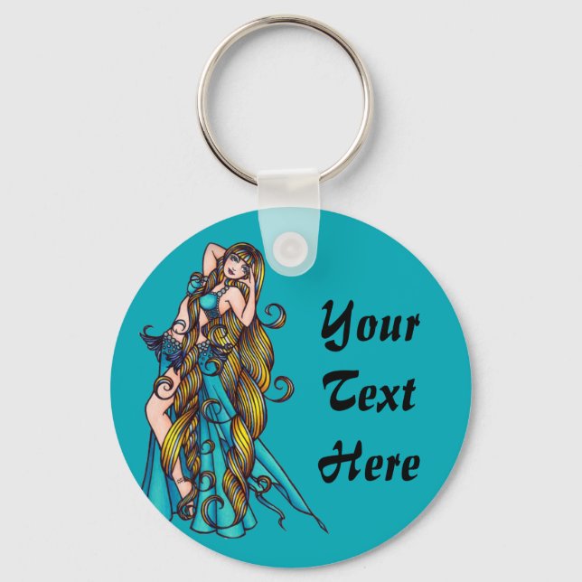 Aquarius Belly Dancer Keychain (Front)