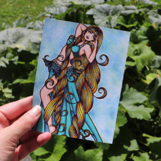 Aquarius Belly Dancer  Postcard