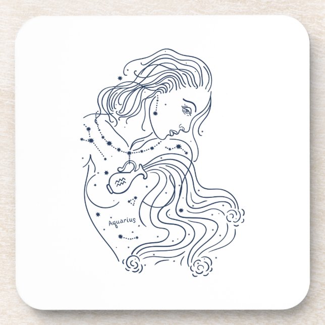 Aquarius Beverage Coaster (Front)