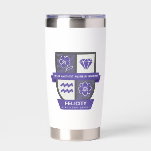 Aquarius Birthday Crest™ for February 1-18 Insulated Tumbler