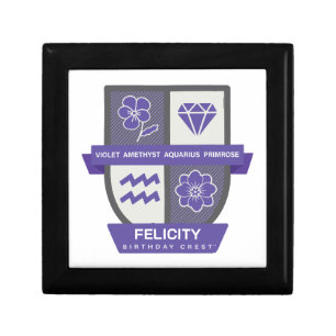 Aquarius Birthday Crest™ for February 1-18 Jewelry Gift Box