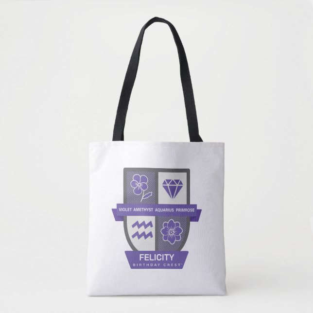Aquarius Birthday Crest™ for February 1-18 Tote Bag (Front)
