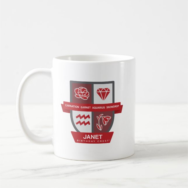 Aquarius Birthday Crest™ for January 20-31 Mug (Left)