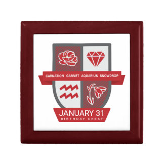 Aquarius Birthday Crest™ January 20-31 Jewelry Box