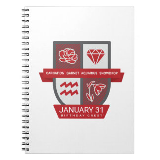 Aquarius Birthday Crest™ January 20-31 Journal