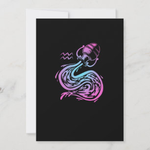 Aquarius Birthday Gift Zodiac Sign Costume Invitation