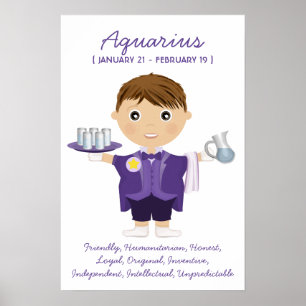 Aquarius - Boy Horoscope Poster
