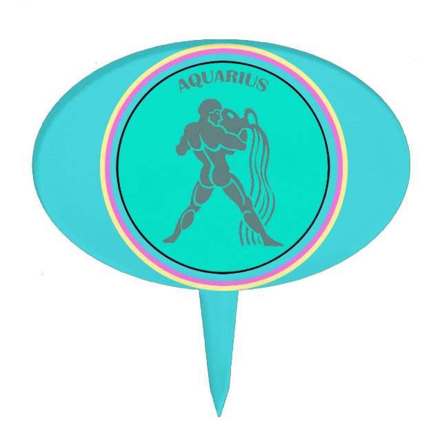 Aquarius Cake Topper (Front)