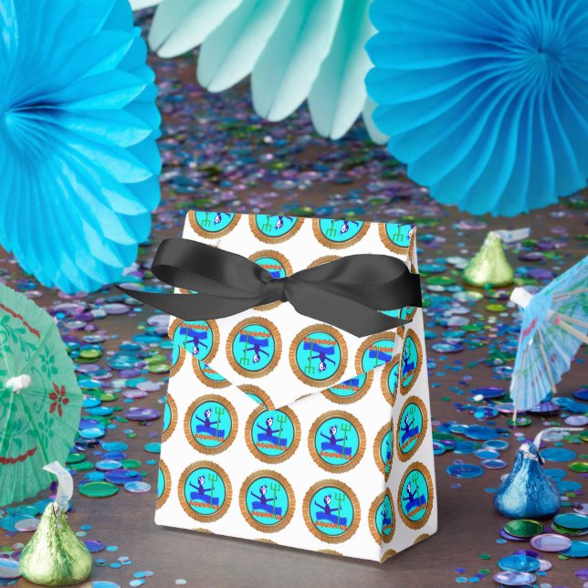 Aquarius cartoon the water bearer Horoscope Favor Boxes (Party)