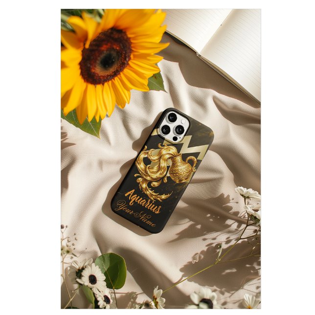 Aquarius Case-Mate Barely There iPhone Case (Unpredictable. Unapologetic. Aquarius. Customizable for your name!)