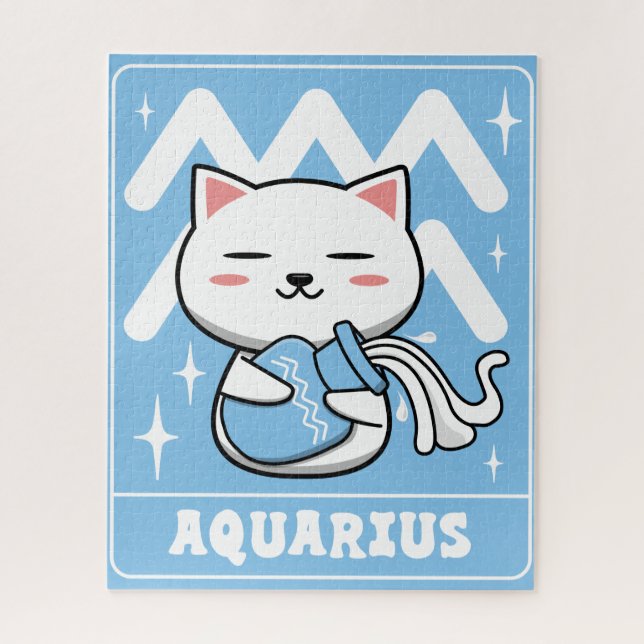 Aquarius Cat Jigsaw Puzzle (Vertical)
