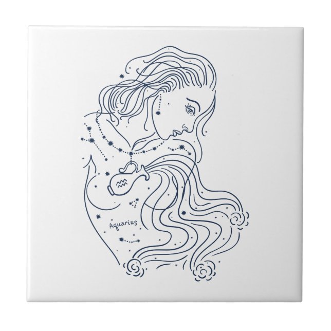 Aquarius Ceramic Tile (Front)
