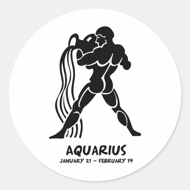 Aquarius Classic Round Sticker (Front)