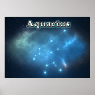 Aquarius constellation poster