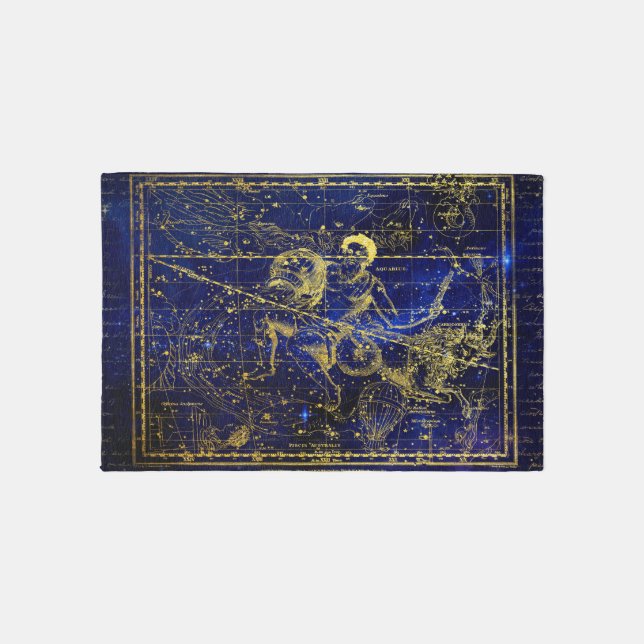 aquarius constellation rug (Front)