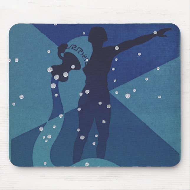 Aquarius Constellation, Vintage Zodiac Astrology Mouse Pad (Front)