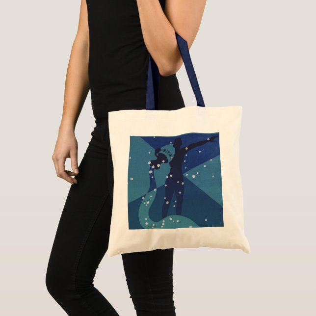 Aquarius Constellation, Vintage Zodiac Astrology Tote Bag (Front (Product))