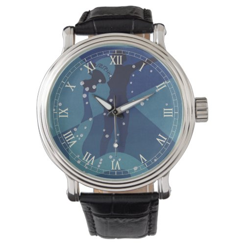 Aquarius Constellation Vintage Zodiac Astrology Watch