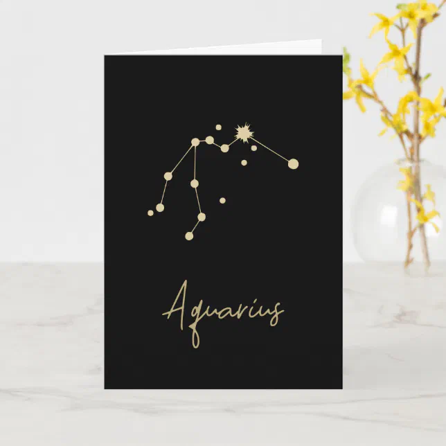 Aquarius Constellation Zodiac Card
