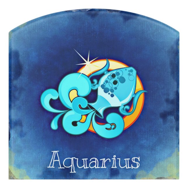 Aquarius Door Sign (Contour Front)