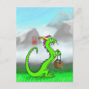 Aquarius/Dragon Postcard