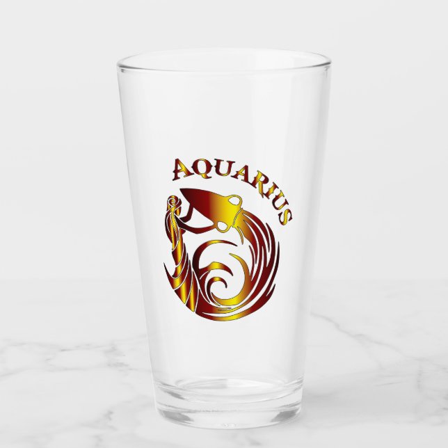 Aquarius Drinkware Glass (Front)